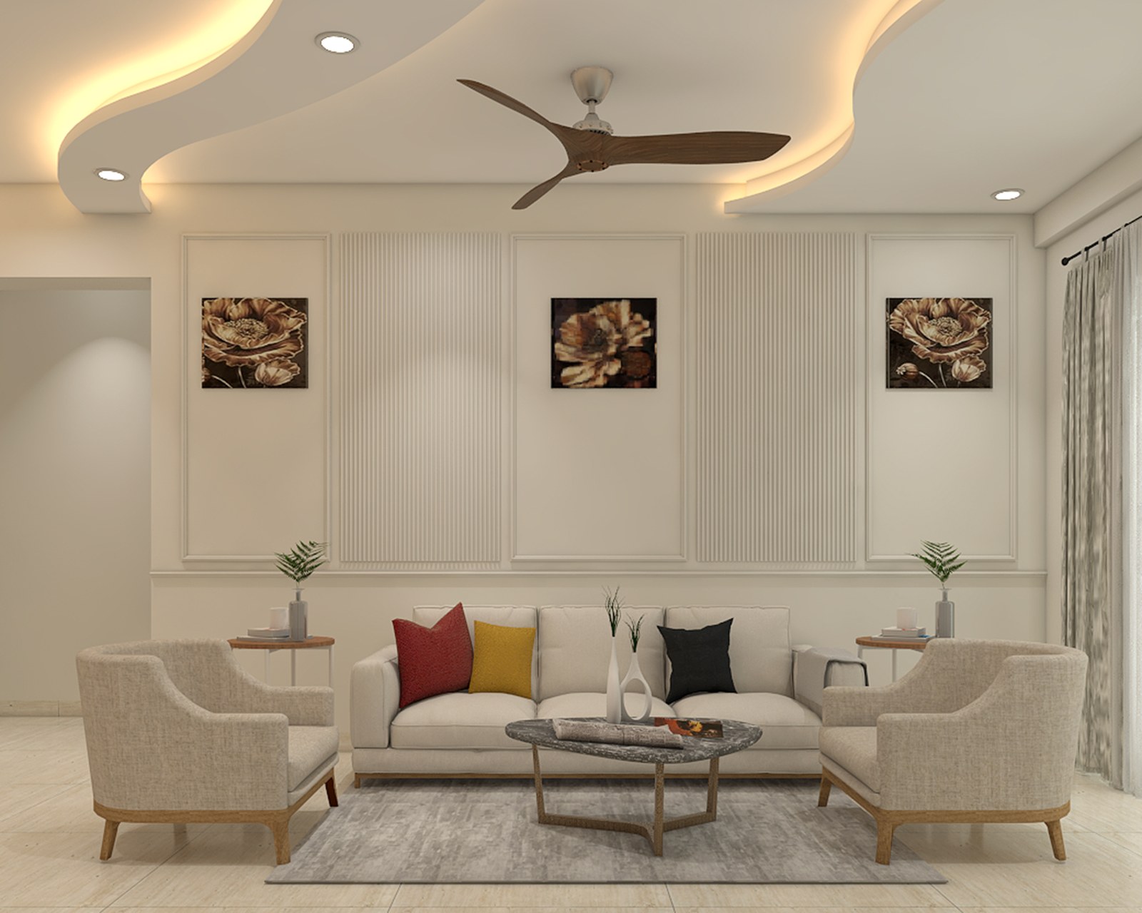 Contemporary living room interior